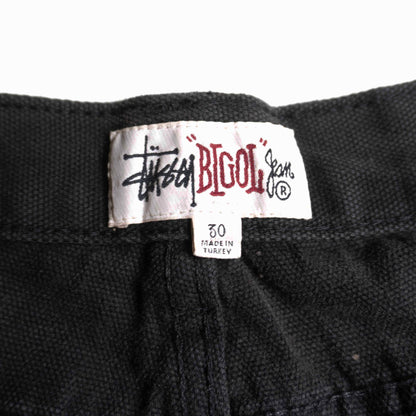 STUSSY Washed Canvas Big OL Black Denim Jeans Size 30