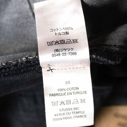 STUSSY Washed Canvas Big OL Black Denim Jeans Size 30
