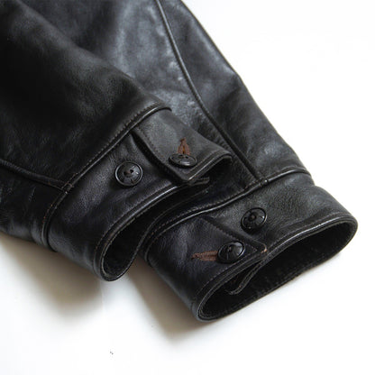 JOE MCCOY '30s Nelson Sport Horsehide Jacket Black Size 44