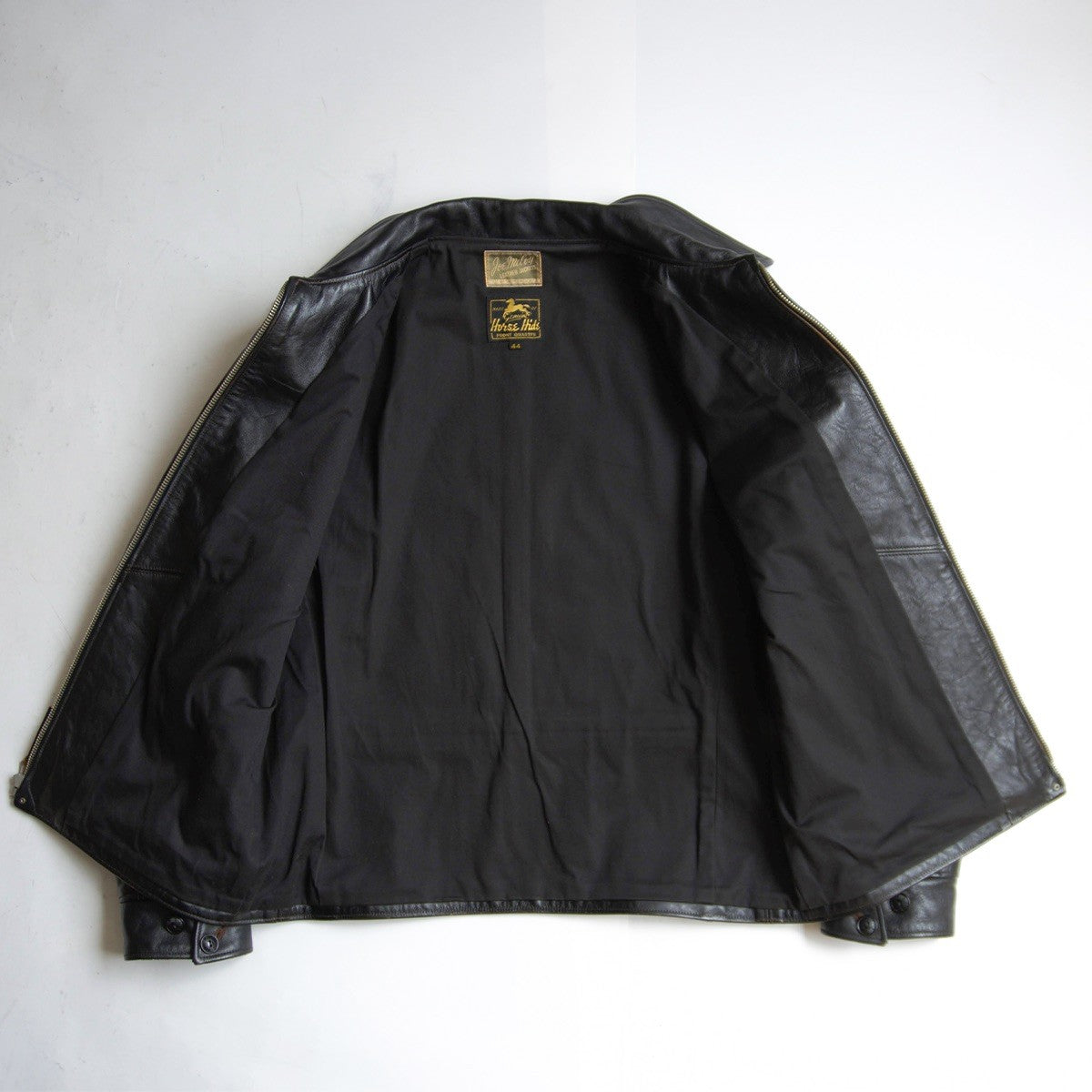 JOE MCCOY '30s Nelson Sport Horsehide Jacket Black Size 44