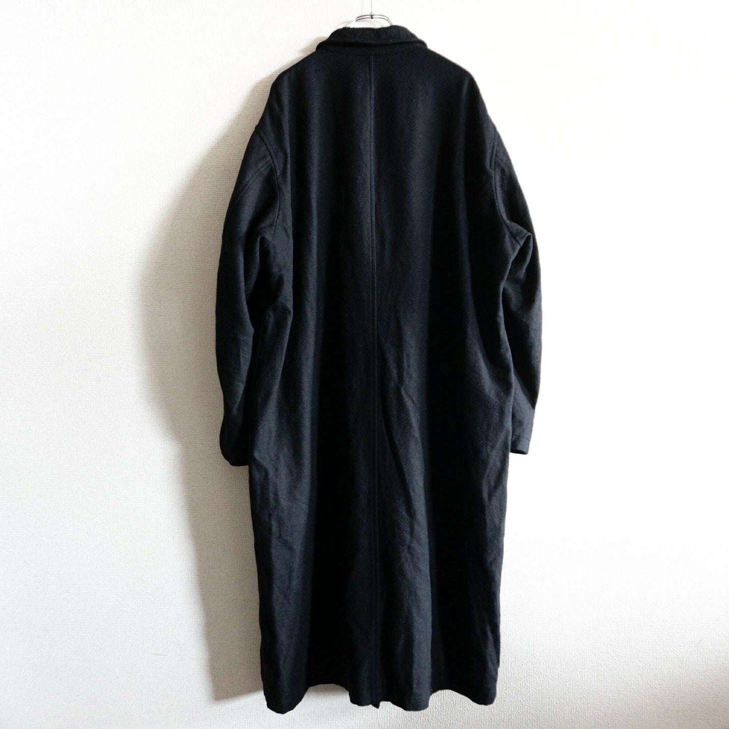 Y's for men Double Zip Wool Long Coat Black Size L