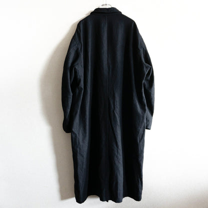 Y's for men Double Zip Wool Long Coat Black Size L