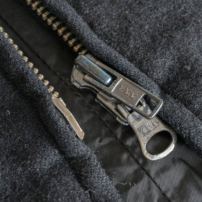 Y's for men Double Zip Wool Long Coat Black Size L