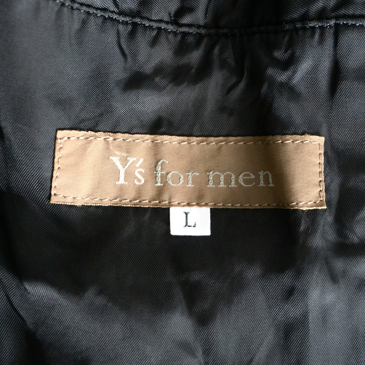 Y's for men Double Zip Wool Long Coat Black Size L
