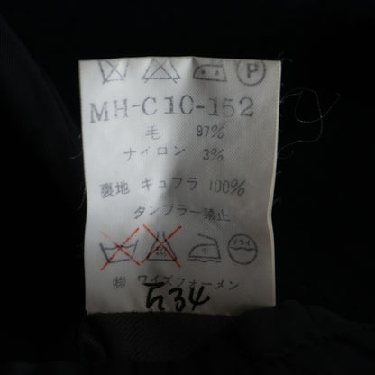 Y's for men Double Zip Wool Long Coat Black Size L