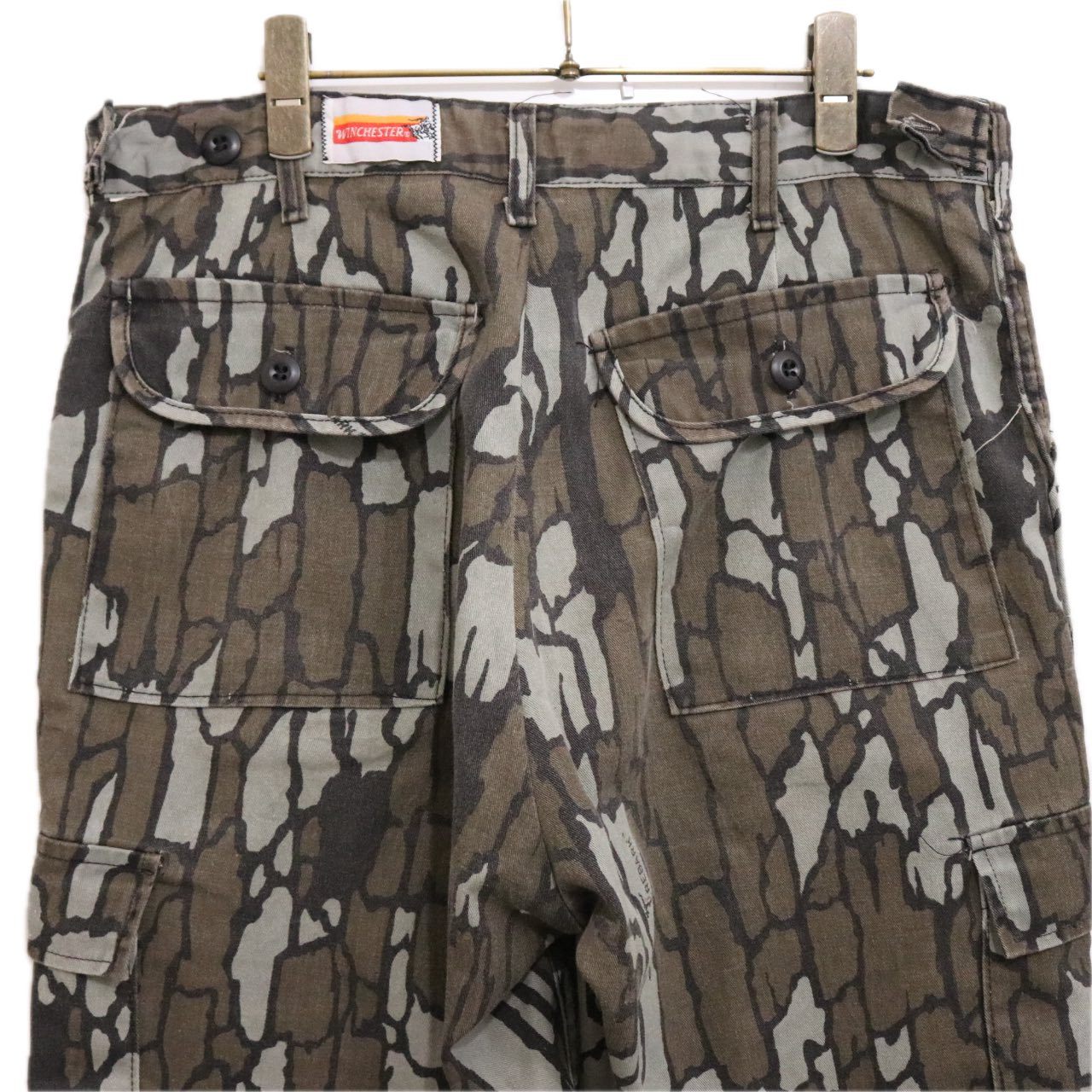 WINCHESTER 90s TREBARK Camo Cargo Pants Green