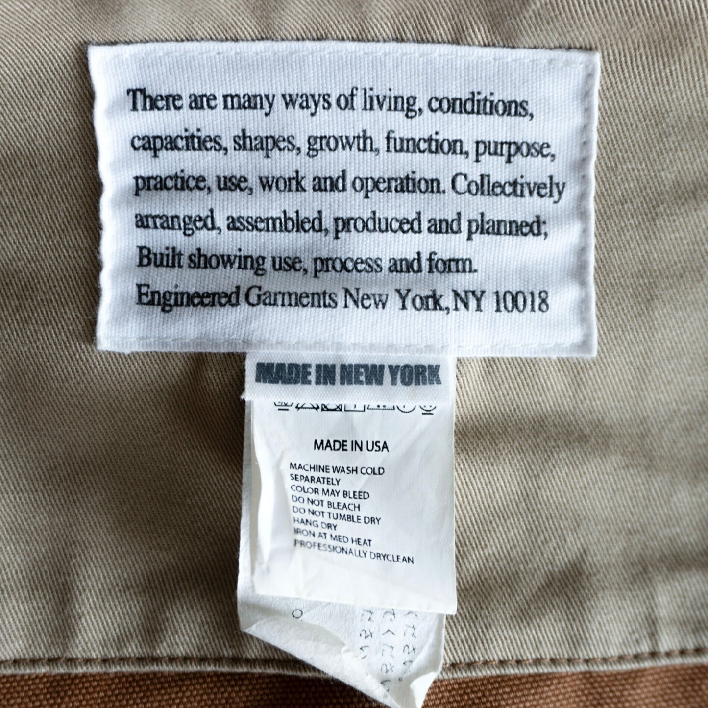 Engineered Garments Bedford Duck Canvas Jacket Size S