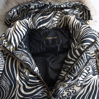 DRESS CAMP Zebra Down Jacket Size 46
