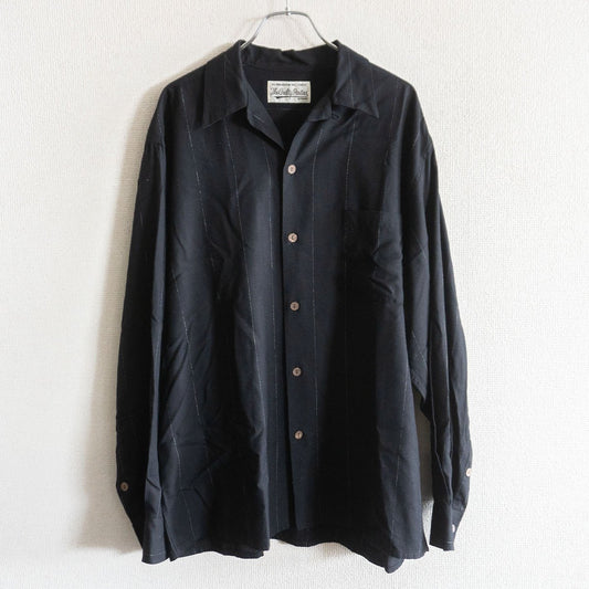 WACKO MARIA Striped Open Collar Rayon Shirt Size L