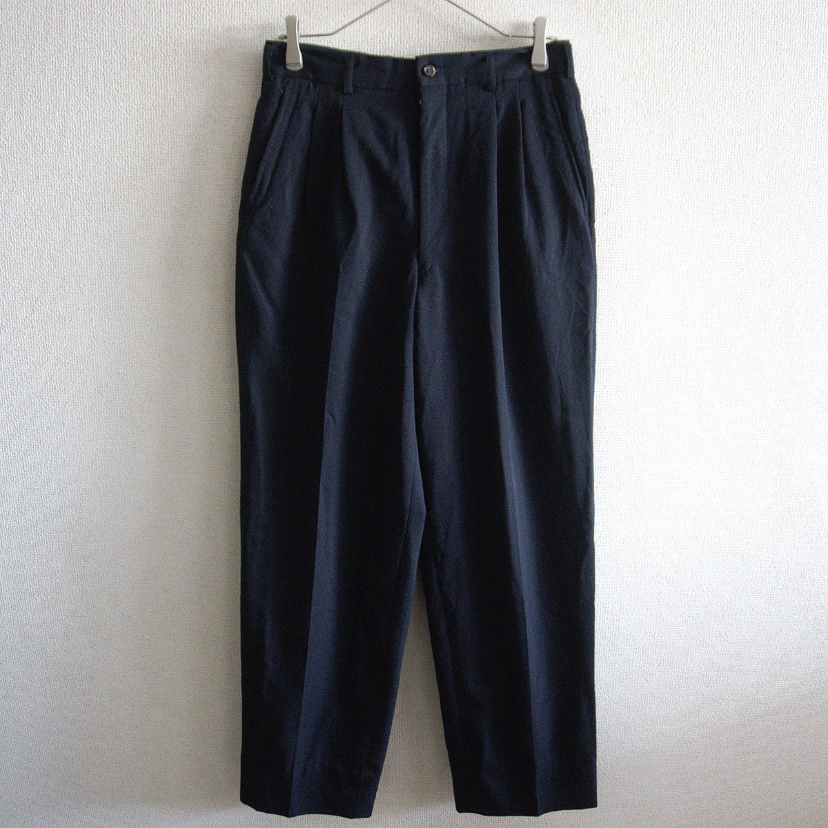 COMME des GARCONS HOMME 90s Navy 2-Pleat Slacks Size L