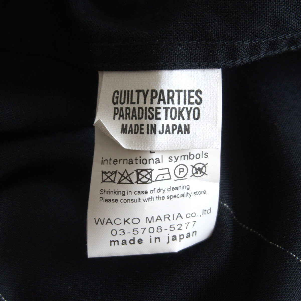 WACKO MARIA Striped Open Collar Rayon Shirt Size L