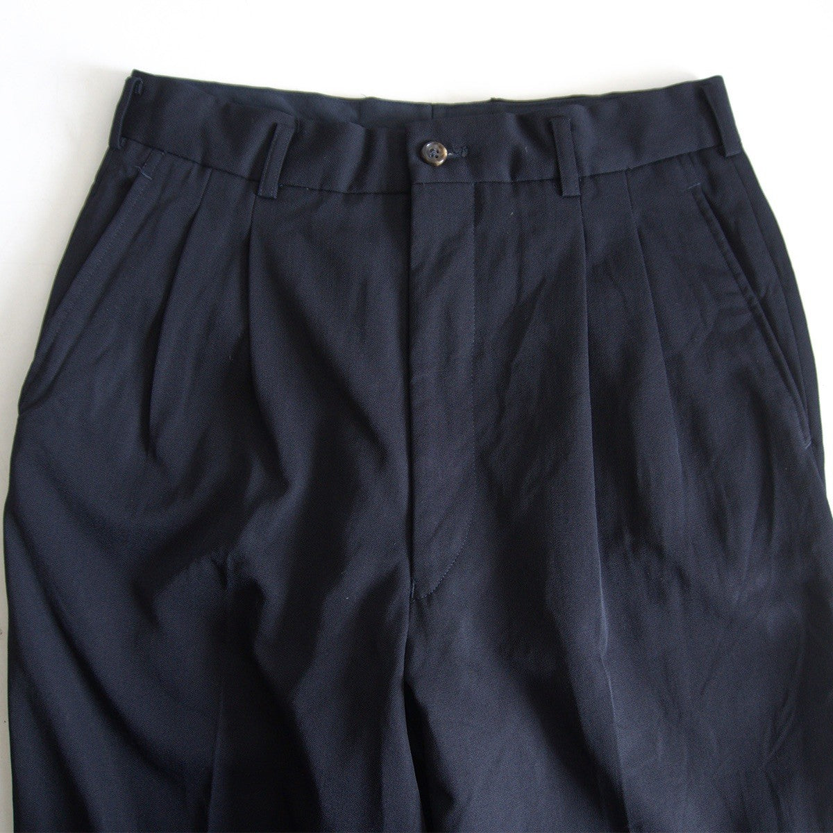 COMME des GARCONS HOMME 90s Navy 2-Pleat Slacks Size L