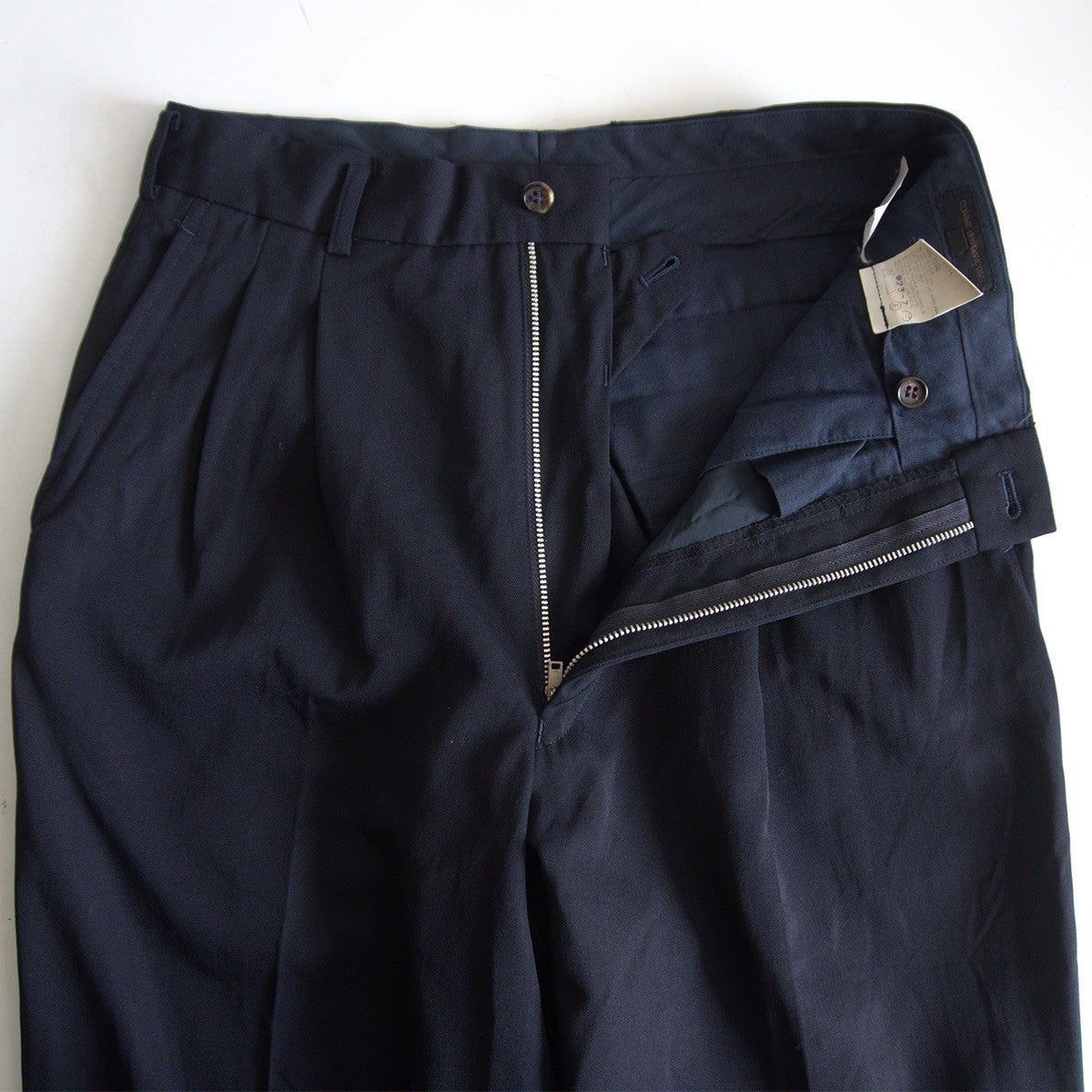 COMME des GARCONS HOMME 90s Navy 2-Pleat Slacks Size L