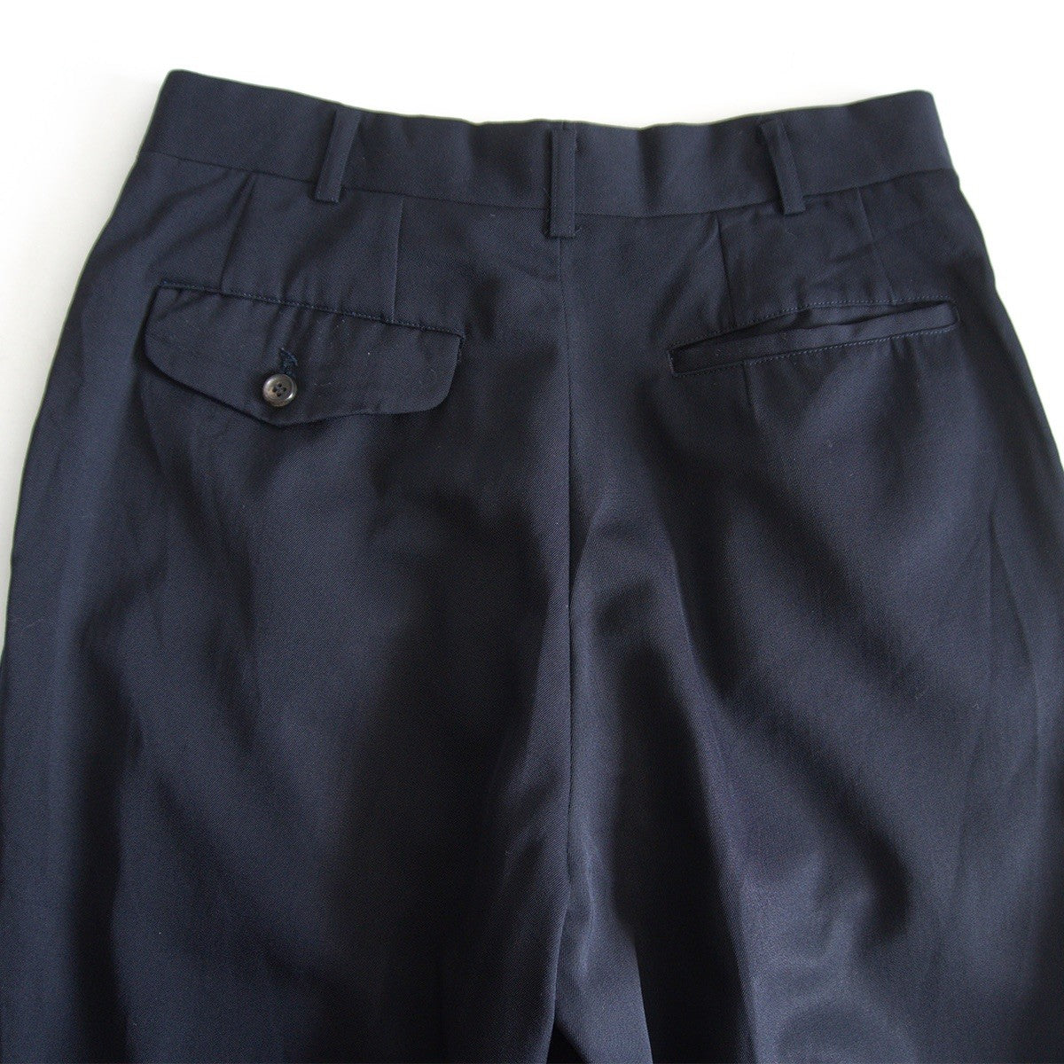 COMME des GARCONS HOMME 90s Navy 2-Pleat Slacks Size L