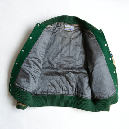WHITESVILLE Full Deco Leather Sleeve Varsity Jacket Size 40