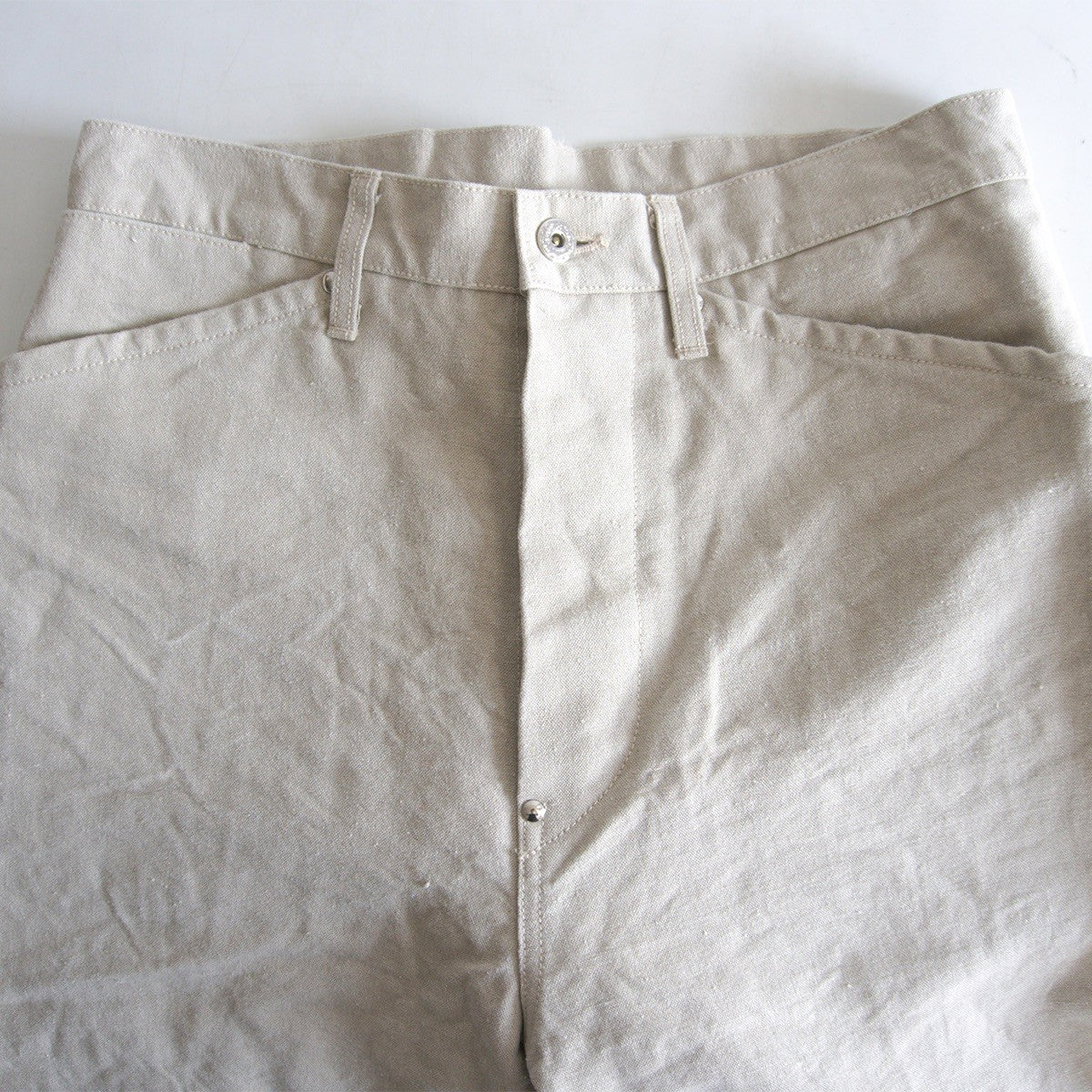 MAATEE&SONS Hard Linen Canvas Trousers Size 2