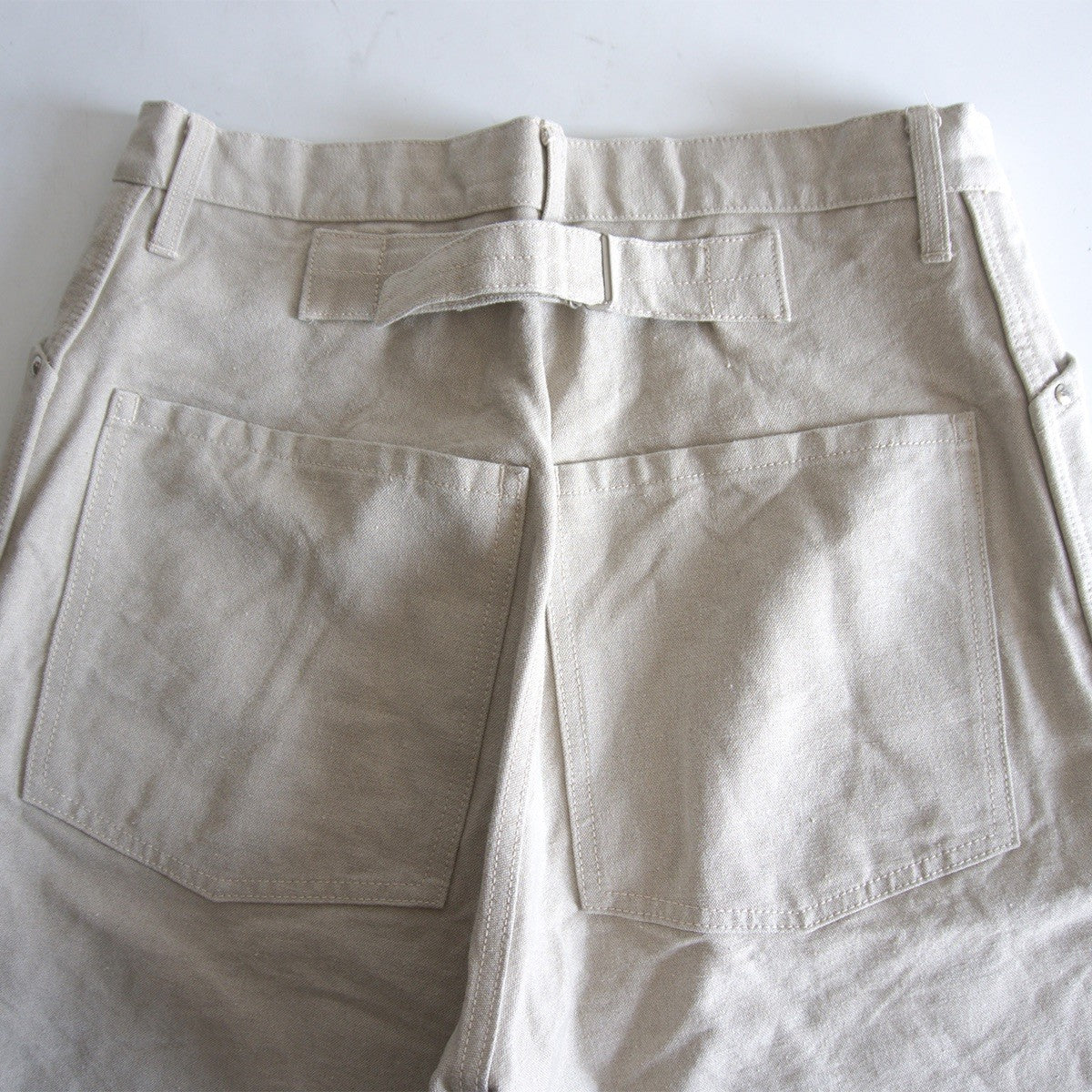 MAATEE&SONS Hard Linen Canvas Trousers Size 2