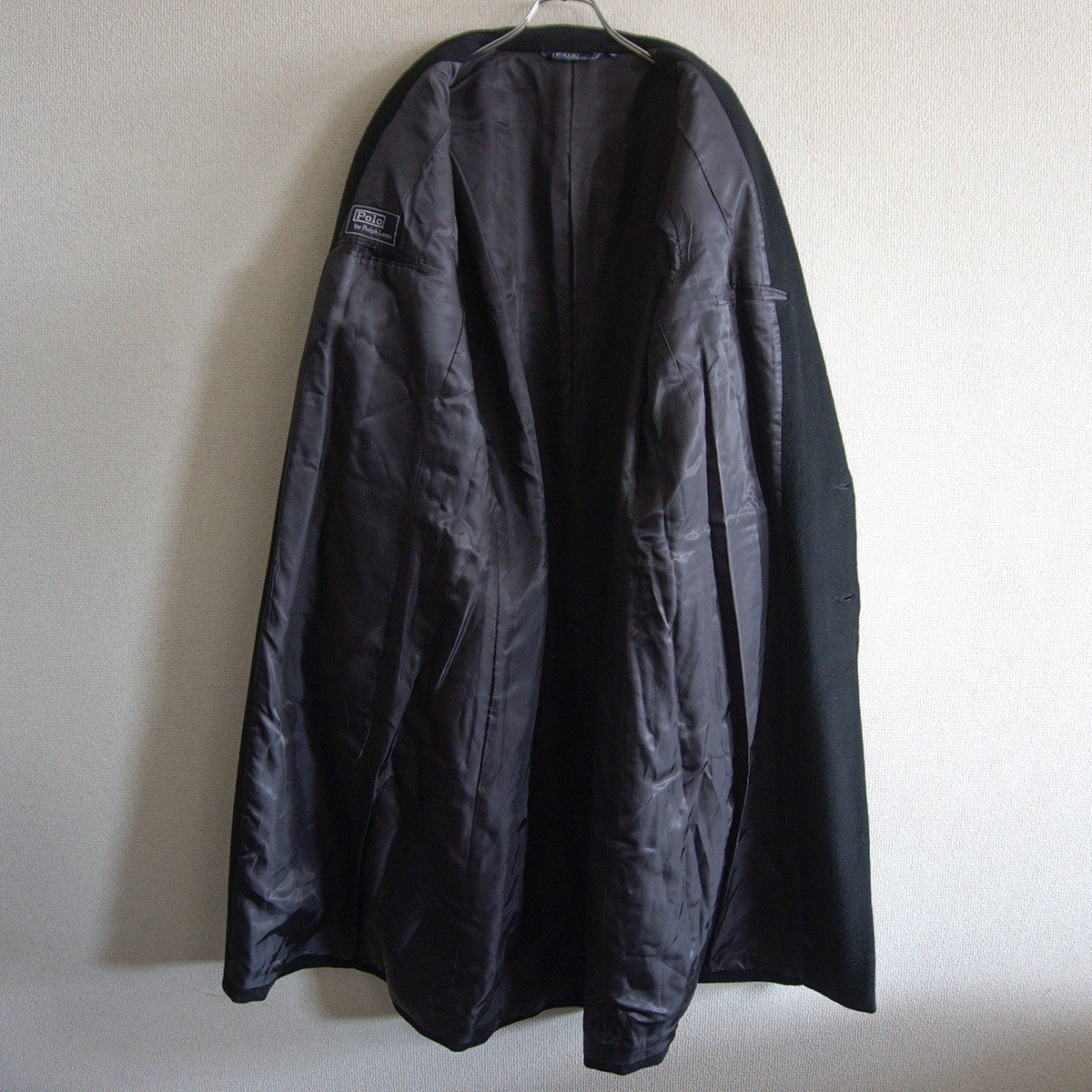 POLO RALPH LAUREN 90s Wool Chester Coat Dark Gray Size L