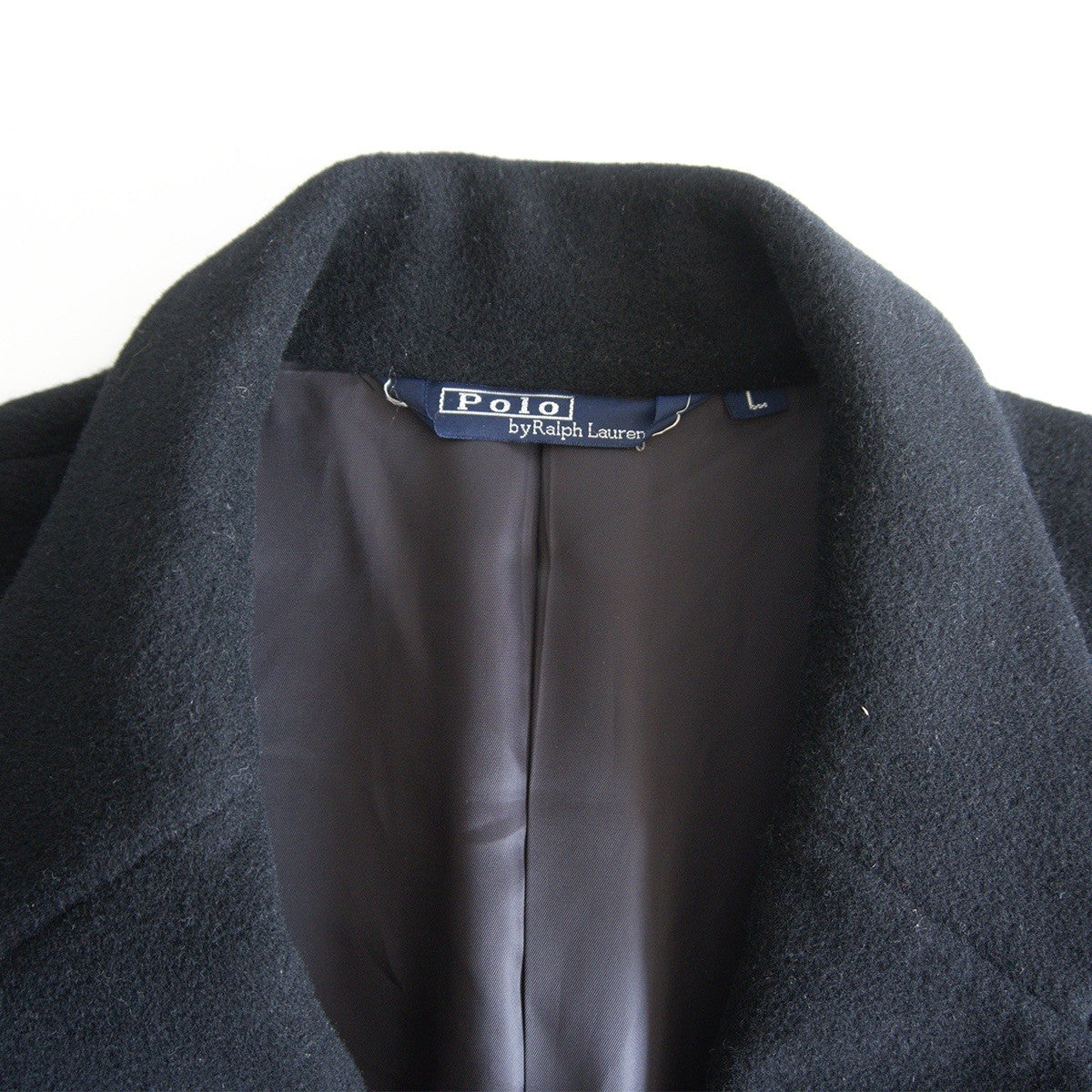 POLO RALPH LAUREN 90s Wool Chester Coat Dark Gray Size L