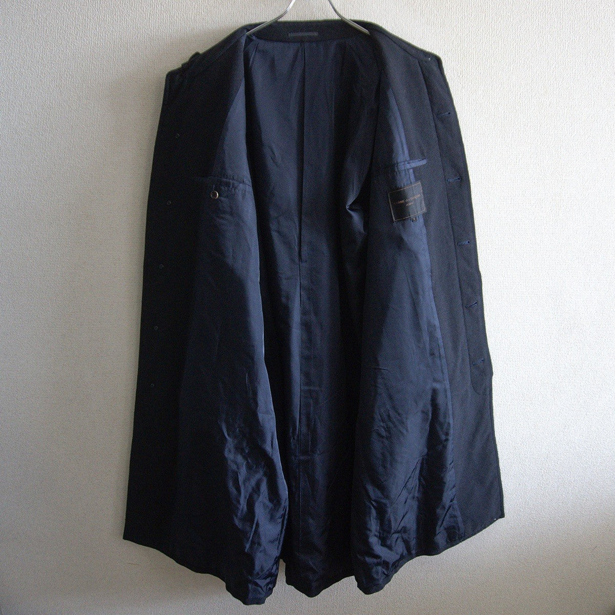 COMME des GARCONS HOMME 90s Wool Balmacaan Coat Black Size M