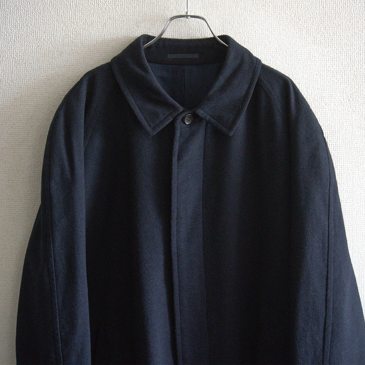 COMME des GARCONS HOMME 90s Wool Balmacaan Coat Black Size M