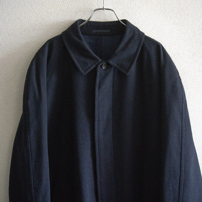 COMME des GARCONS HOMME 90s Wool Balmacaan Coat Black Size M