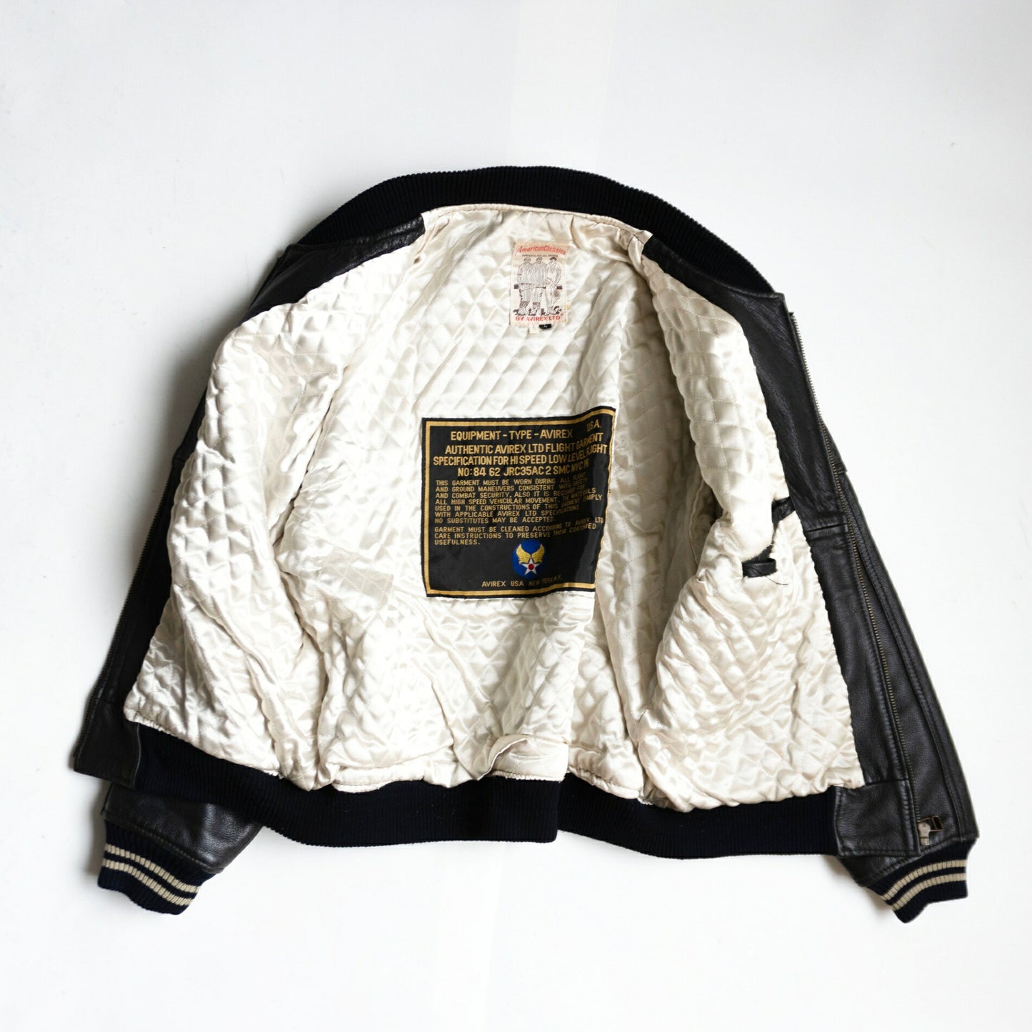 AVIREX All Leather Patches Varsity Jacket Size L