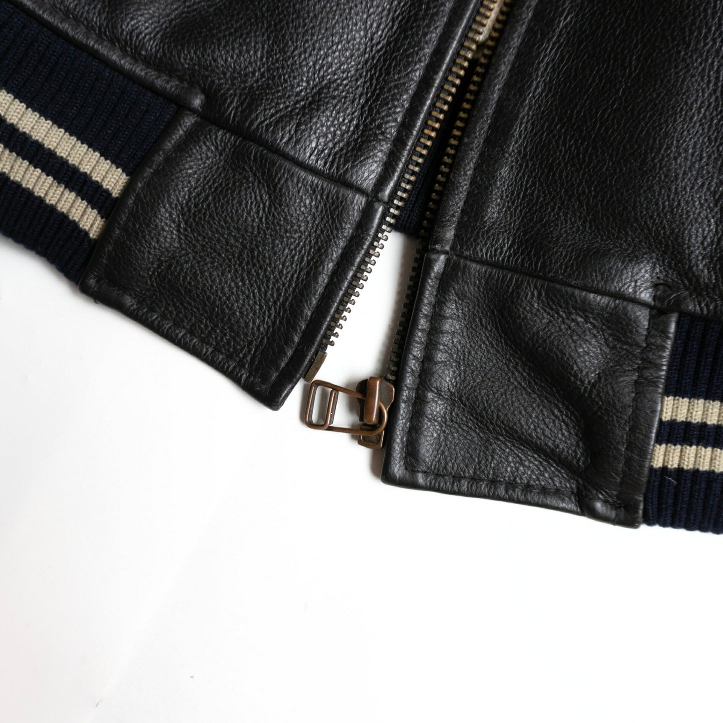 AVIREX All Leather Patches Varsity Jacket Size L