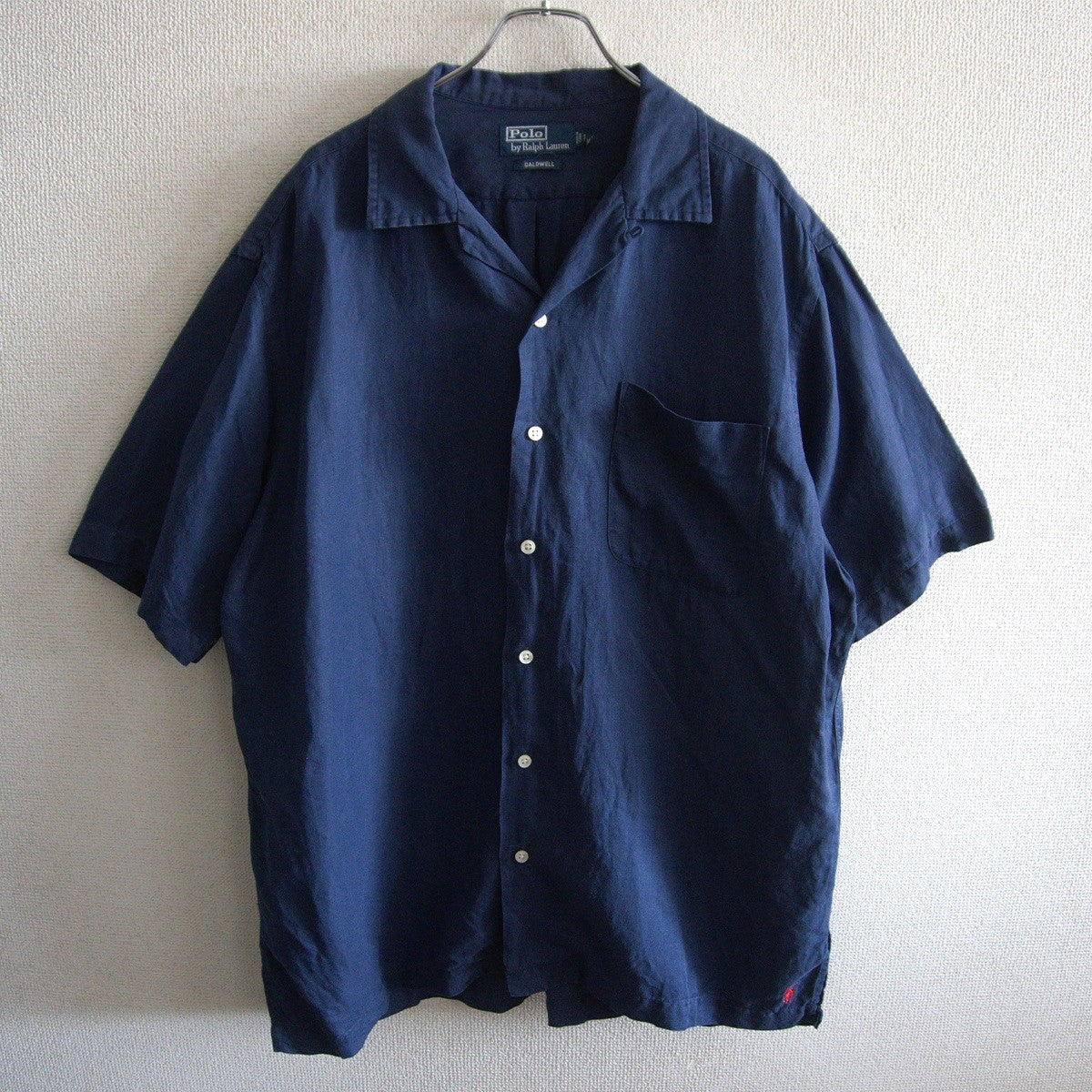 POLO RALPH LAUREN Caldwell Linen Open Shirt Navy Size L