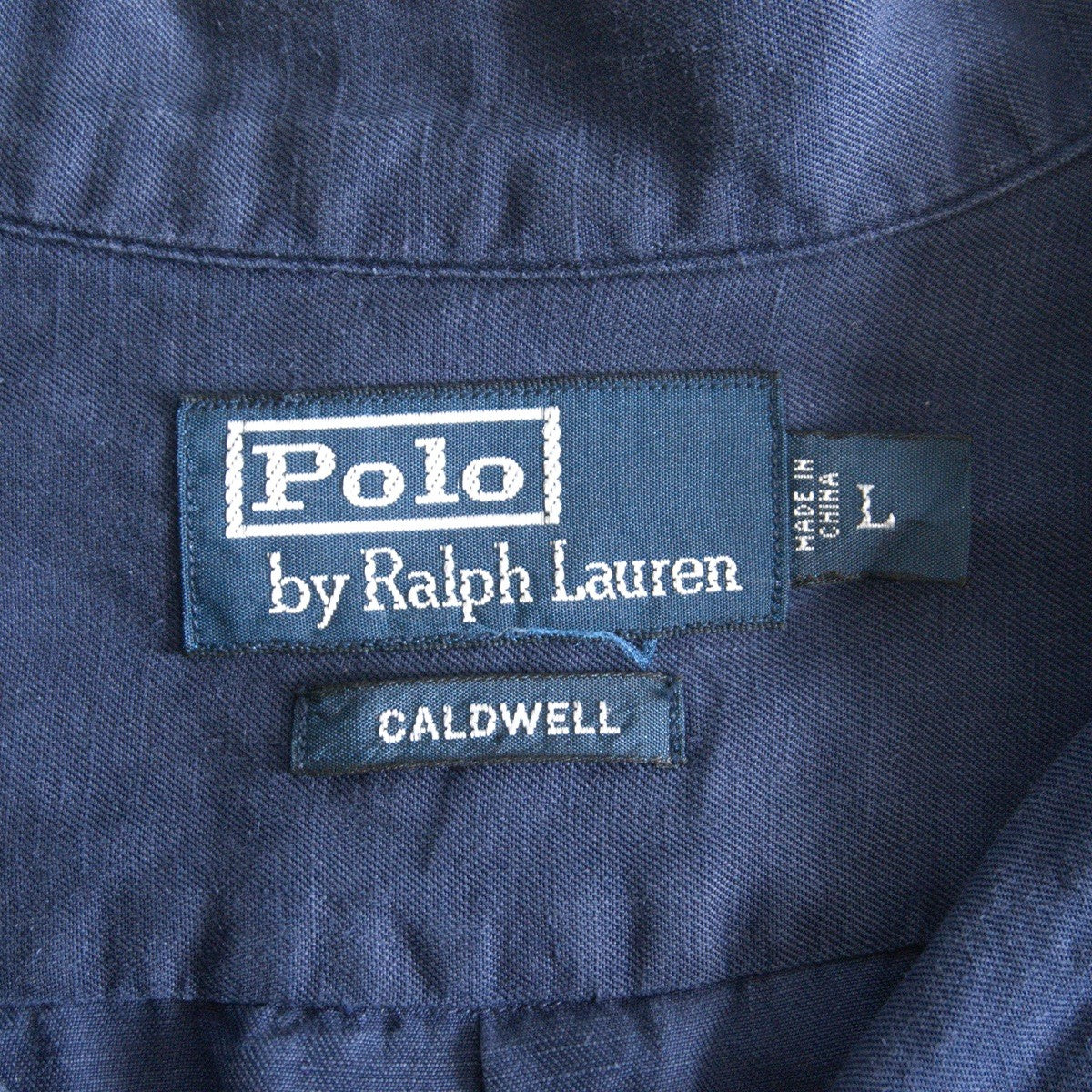 POLO RALPH LAUREN Caldwell Linen Open Shirt Navy Size L