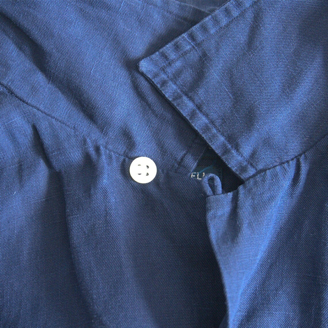 POLO RALPH LAUREN Caldwell Linen Open Shirt Navy Size L