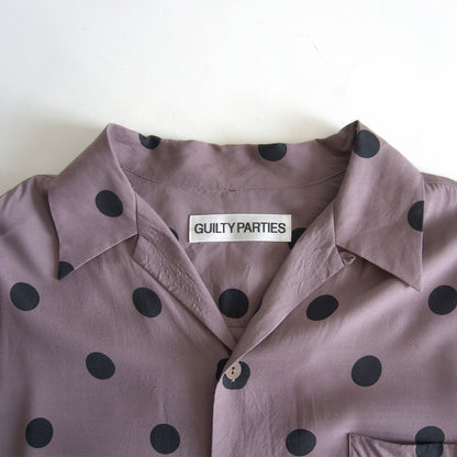 WACKO MARIA Rayon Polka Dot Open Collar Shirt Size XL
