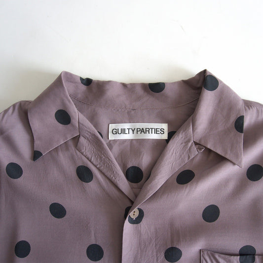 WACKO MARIA Rayon Polka Dot Open Collar Shirt Size XL