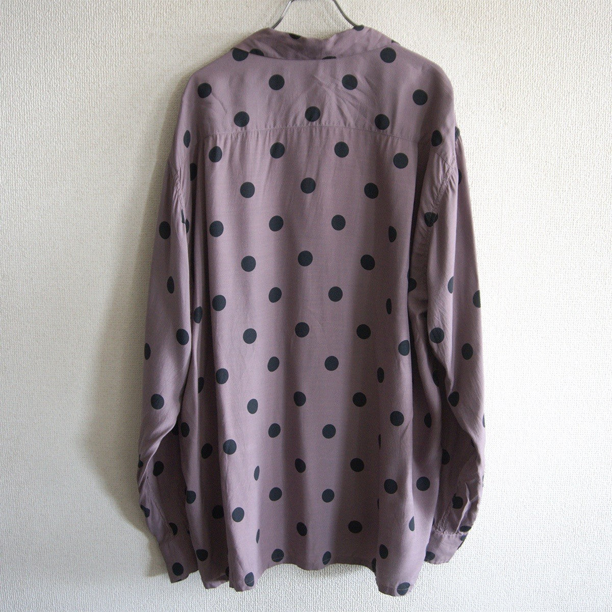 WACKO MARIA Rayon Polka Dot Open Collar Shirt Size XL