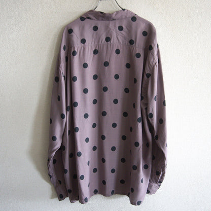 WACKO MARIA Rayon Polka Dot Open Collar Shirt Size XL