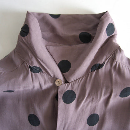 WACKO MARIA Rayon Polka Dot Open Collar Shirt Size XL