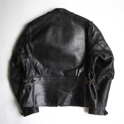 AERO LEATHER Half Belt Horsehide Leather Jacket Size 42
