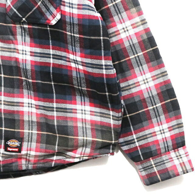 SUPREME x Dickies 25AW Lined Flannel Hoodie Red Size S