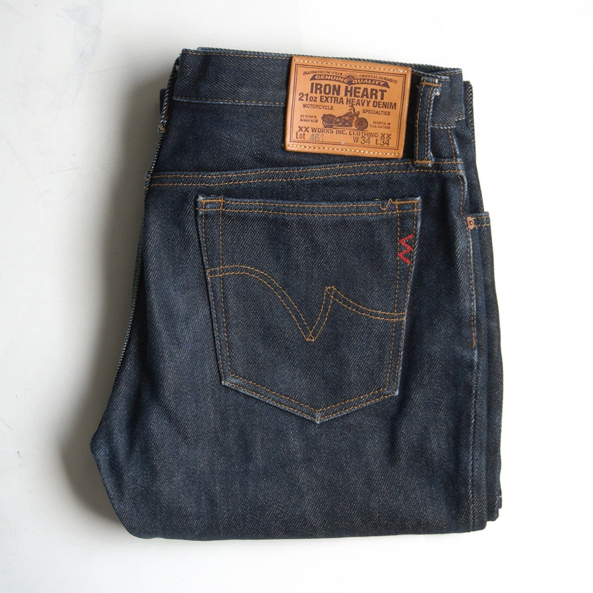 IRON HEART LOT 461 21oz Extra Heavy Bootcut Jeans Boots Size 34×34