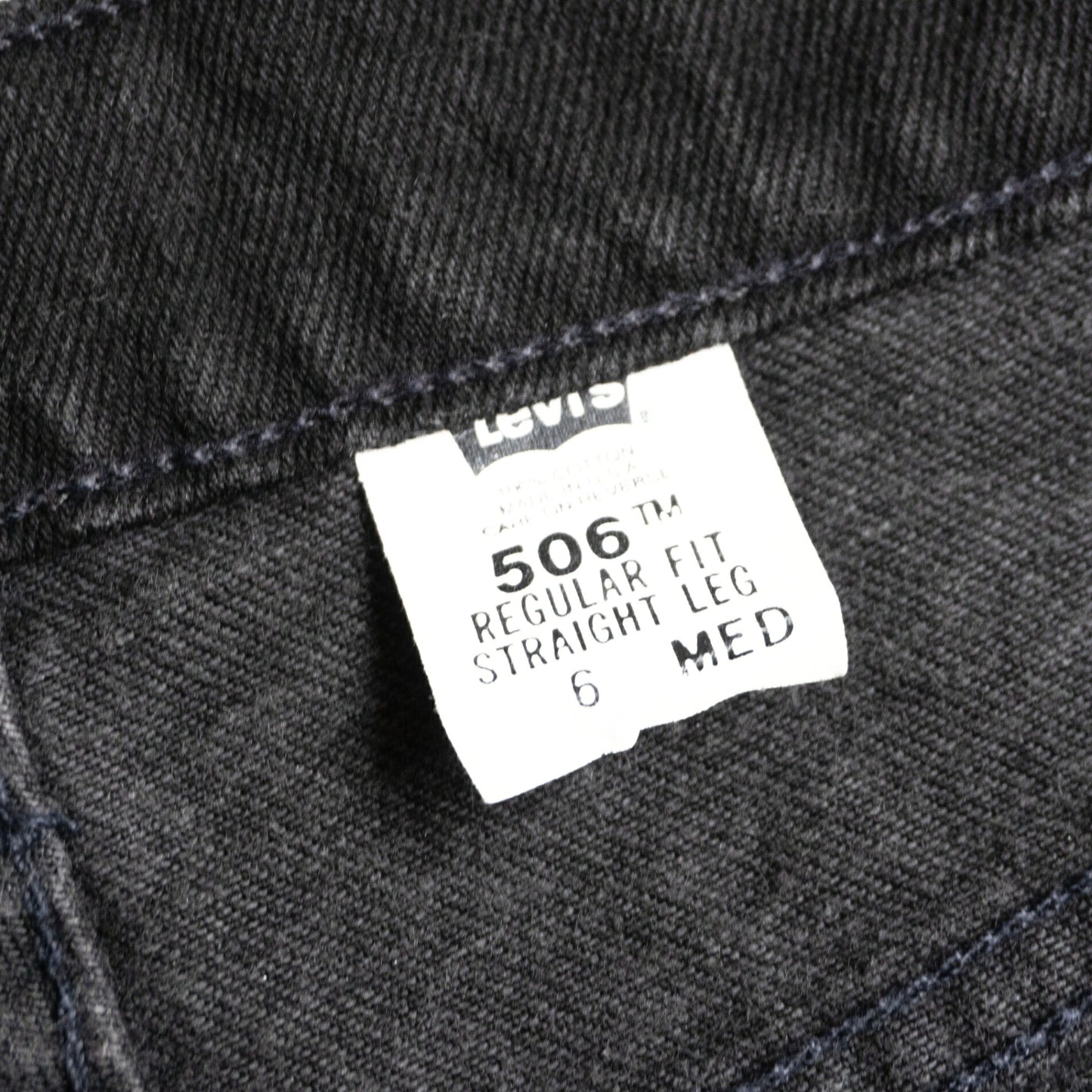 wss LEVI'S 506 Garment Dyed Black Denim USA Made Size M
