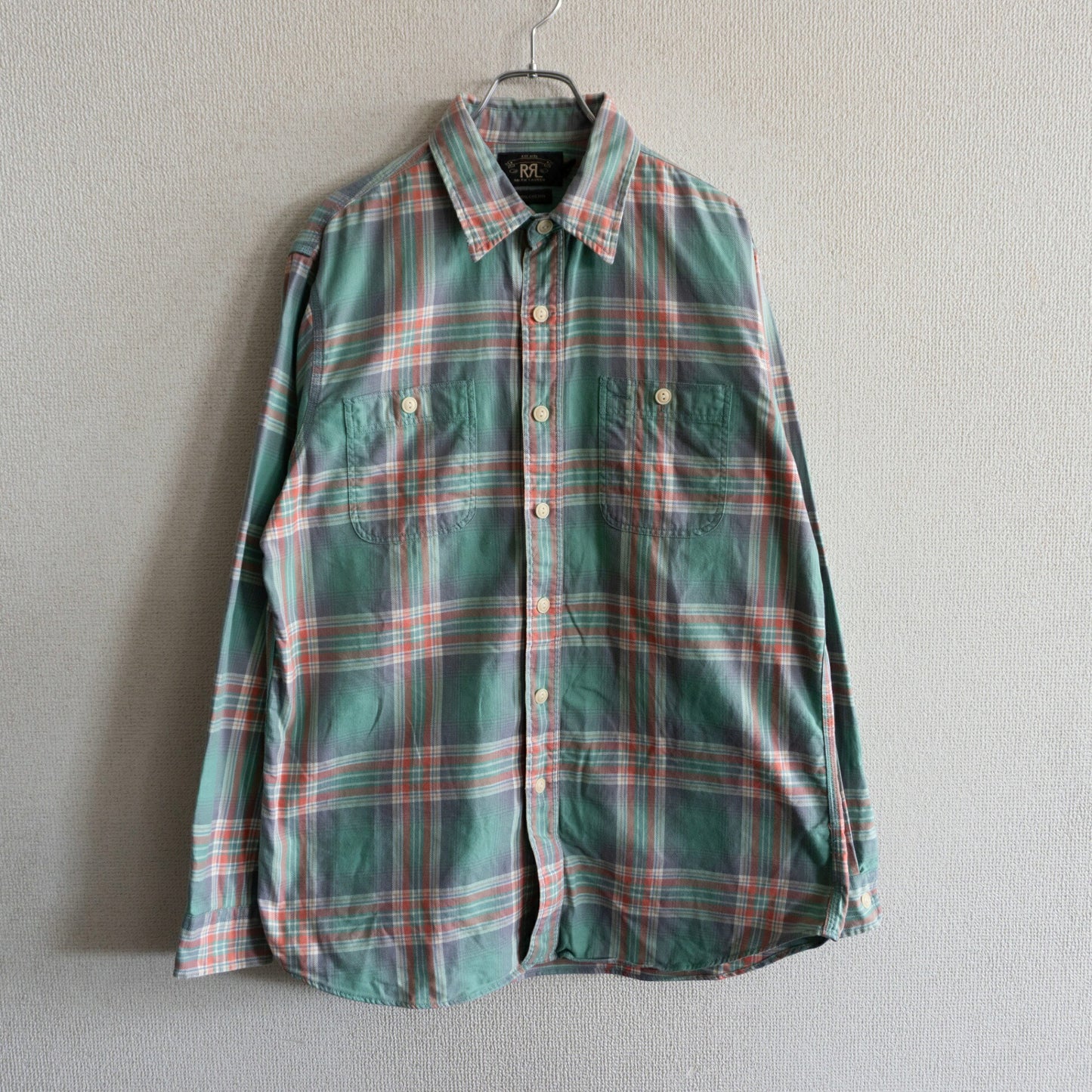 RRL Washed Flannel Shirt Size M