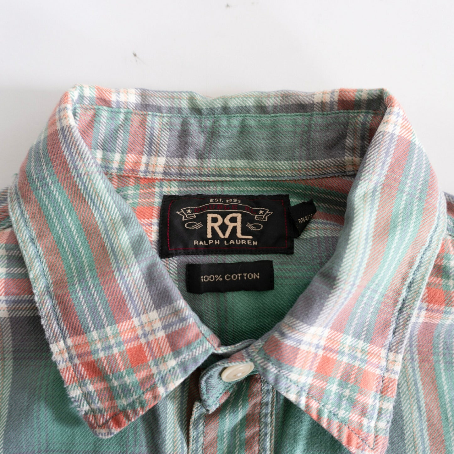 RRL Washed Flannel Shirt Size M
