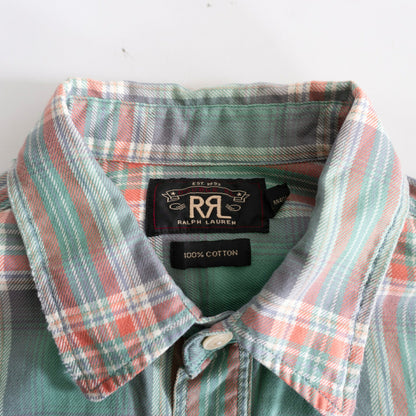 RRL Washed Flannel Shirt Size M