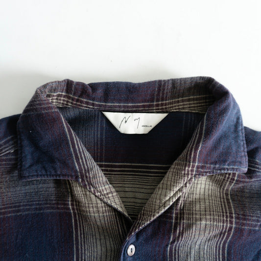 ANCELLM 23AW Flannel Check Short Shirt Jacket Size 3