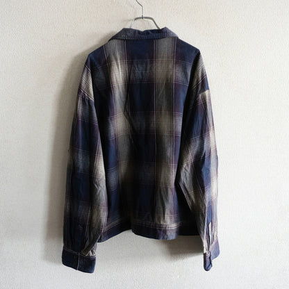 ANCELLM 23AW Flannel Check Short Shirt Jacket Size 3