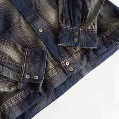 ANCELLM 23AW Flannel Check Short Shirt Jacket Size 3