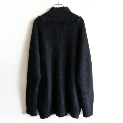 Yohji Yamamoto POUR HOMME Black Zip Up Knit Jacket Size 3