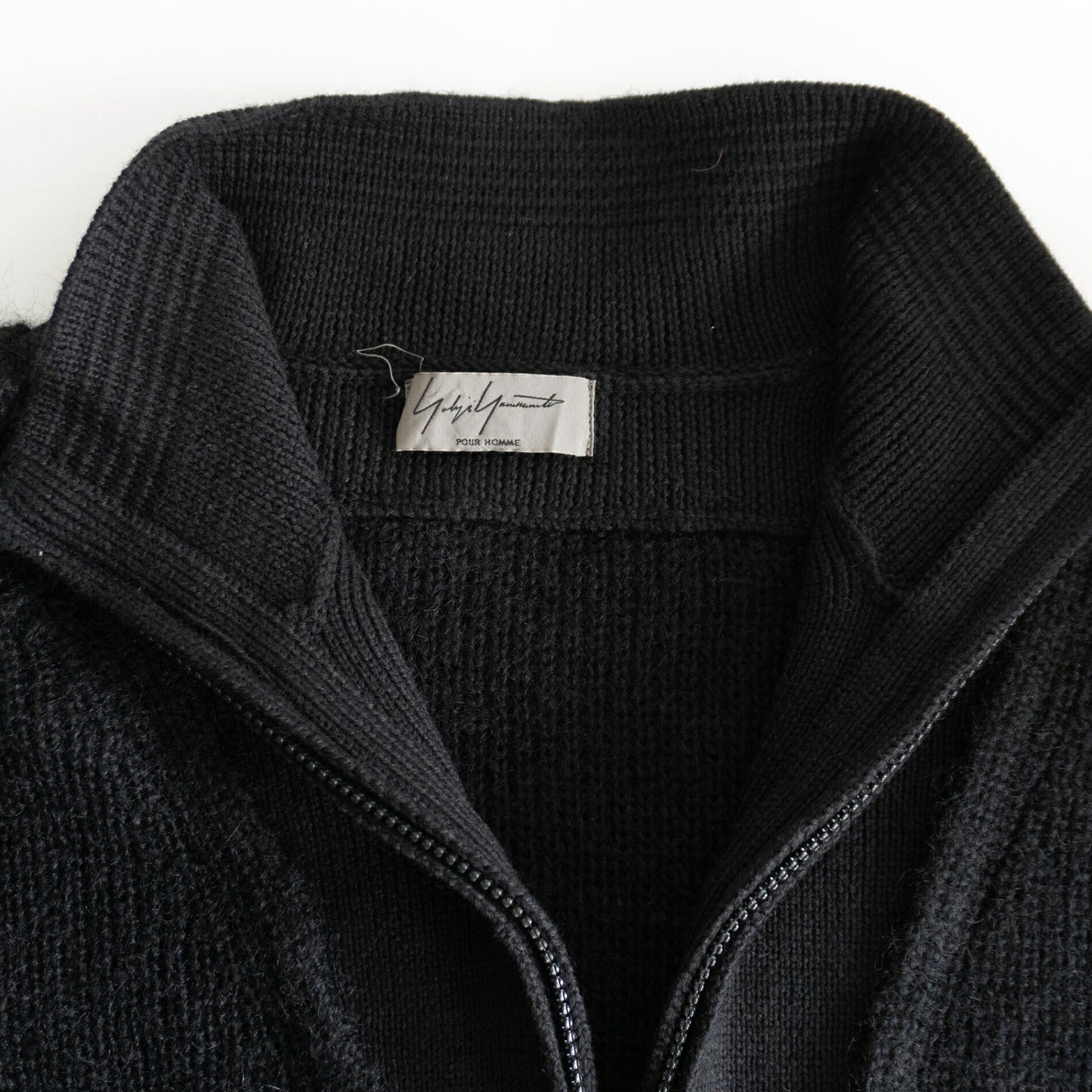 Yohji Yamamoto POUR HOMME Black Zip Up Knit Jacket Size 3