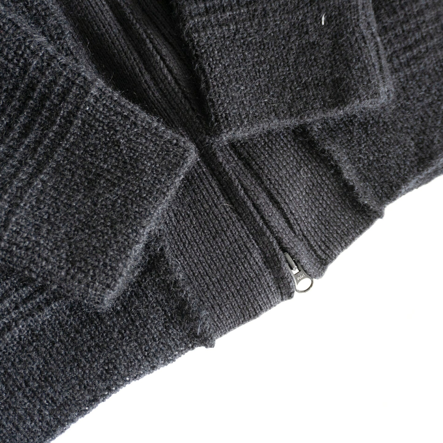 Yohji Yamamoto POUR HOMME Black Zip Up Knit Jacket Size 3