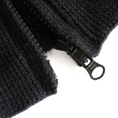 Yohji Yamamoto POUR HOMME Black Zip Up Knit Jacket Size 3